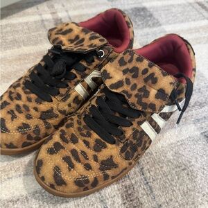 Steve Madden Madrid Leopard Print Sneakers with Black and Brown Accents
